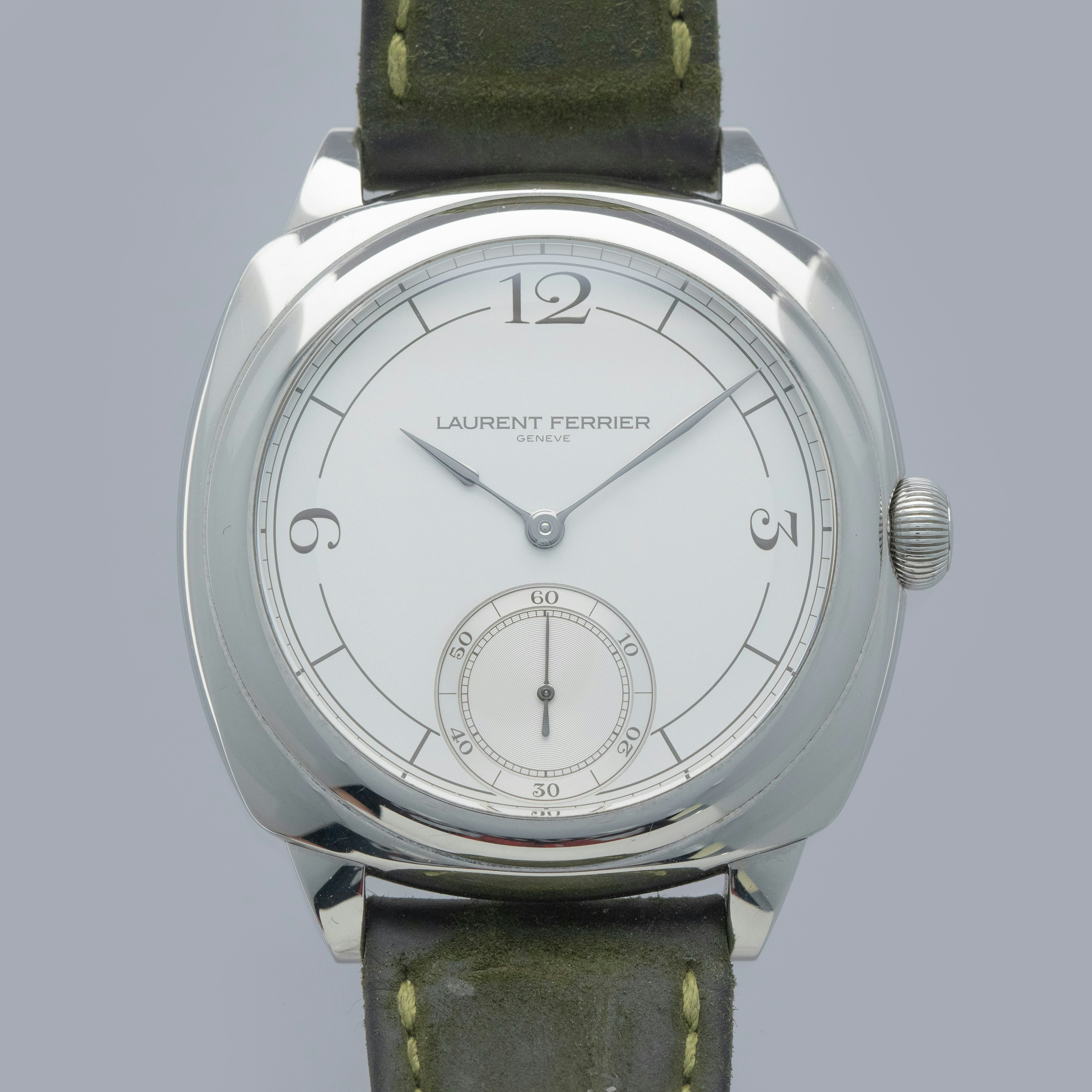 Thumbnail for Laurent Ferrier Square Micro-Rotor LCF013.AC.G3N Retro Silvery White Dial Stainless Steel
