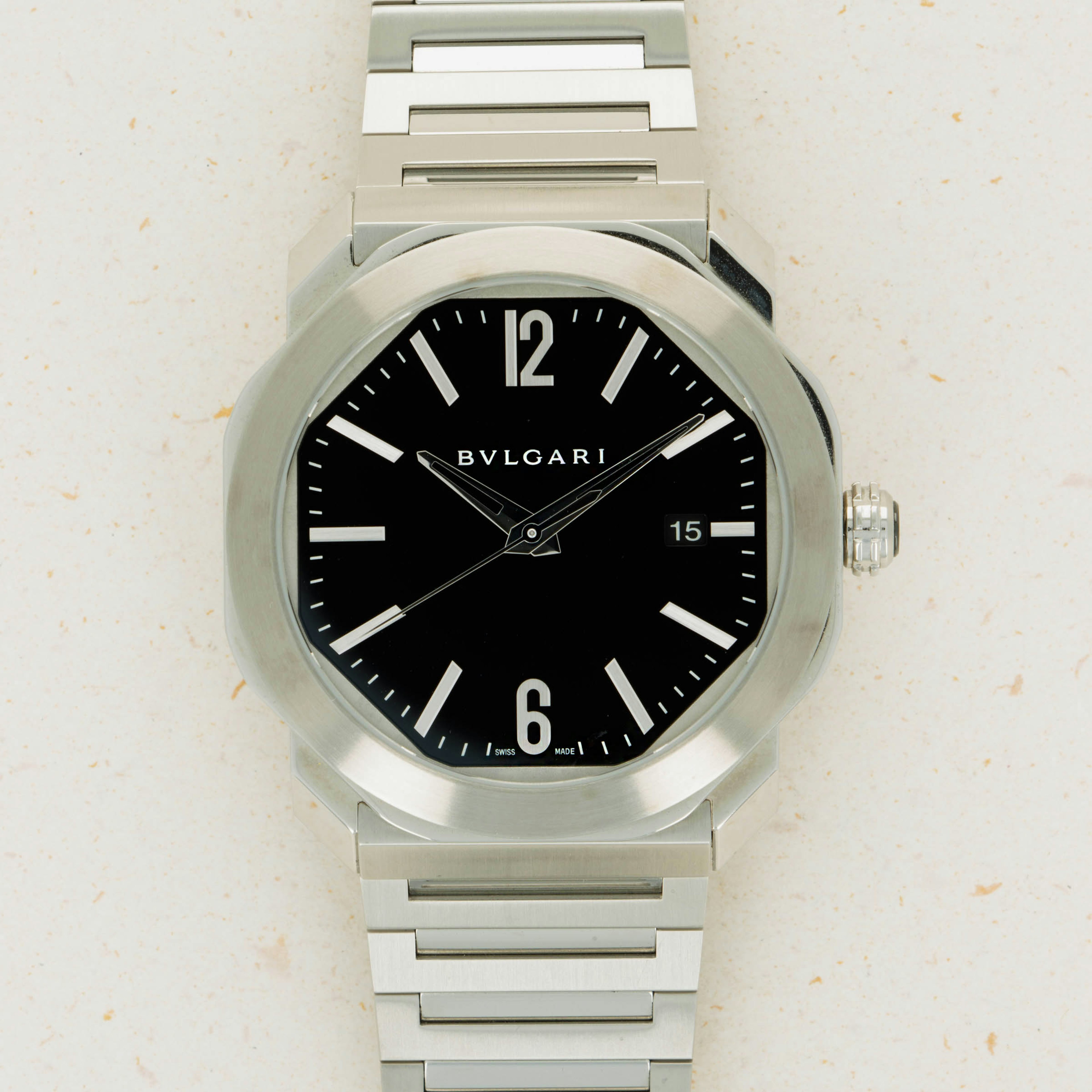 Thumbnail for Bulgari Octo Roma Black Dial Stainless Steel 102704