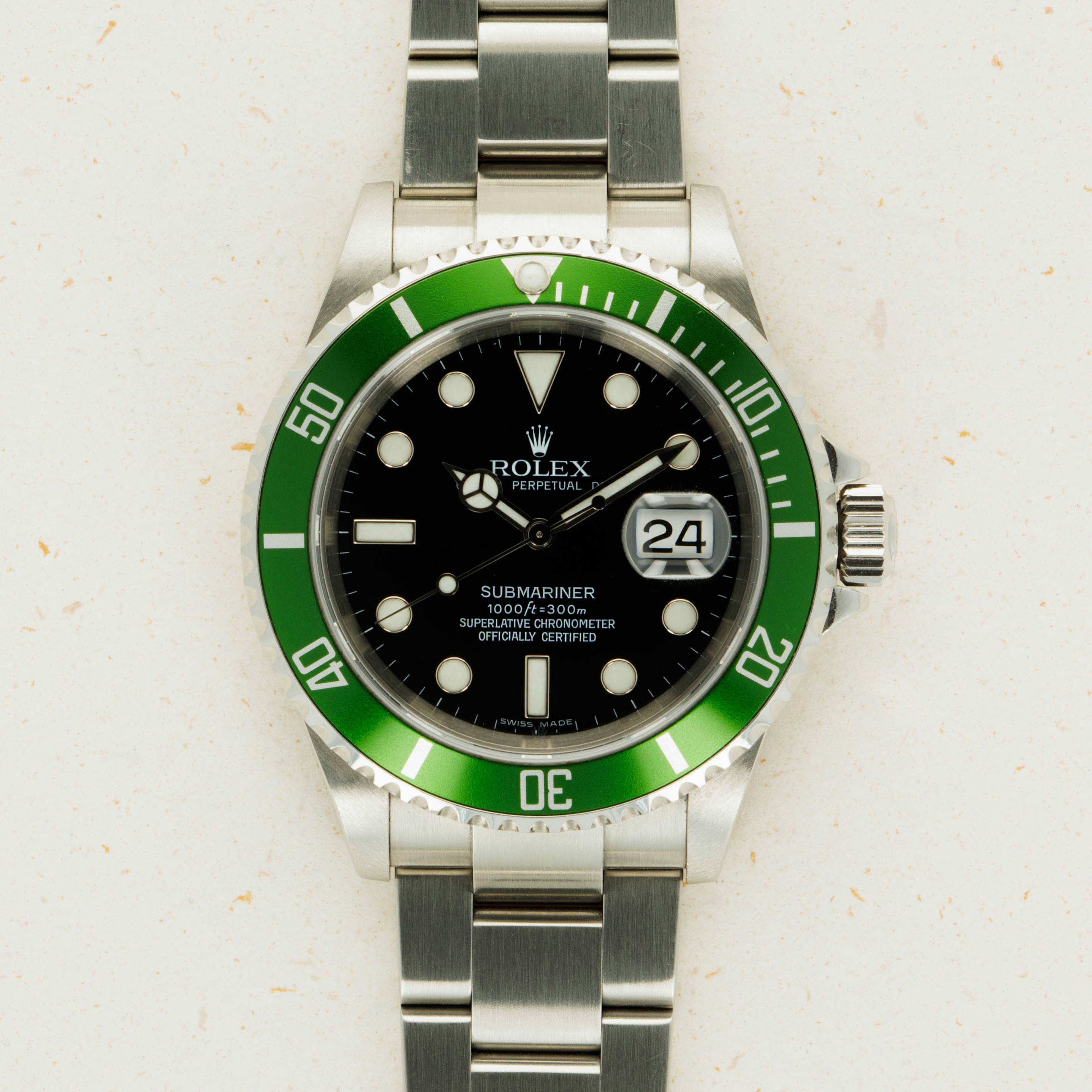 Thumbnail for Rolex Submariner 16610LV Green Kermit 