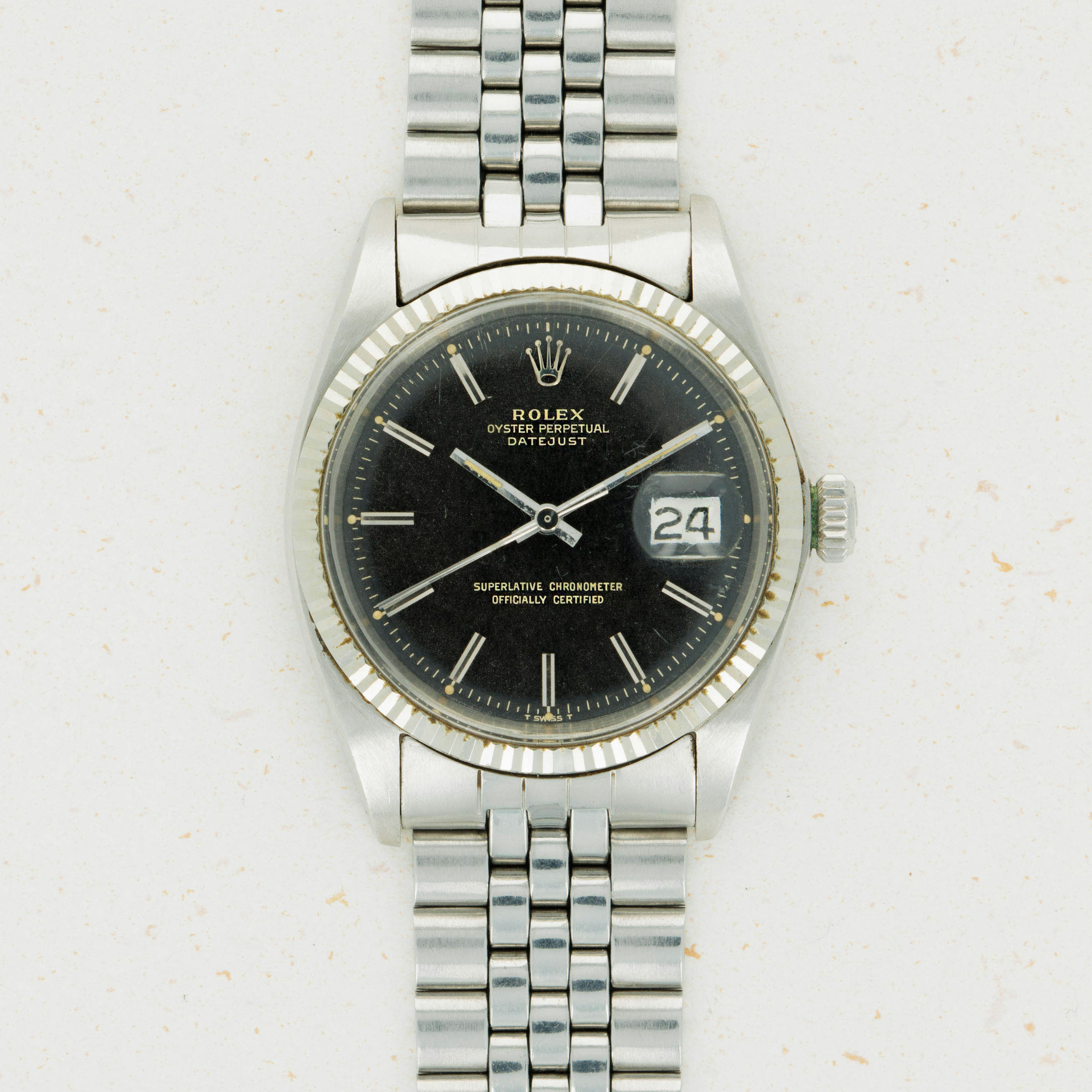 Thumbnail for Rolex Datejust 1601 Black Gilt Dial