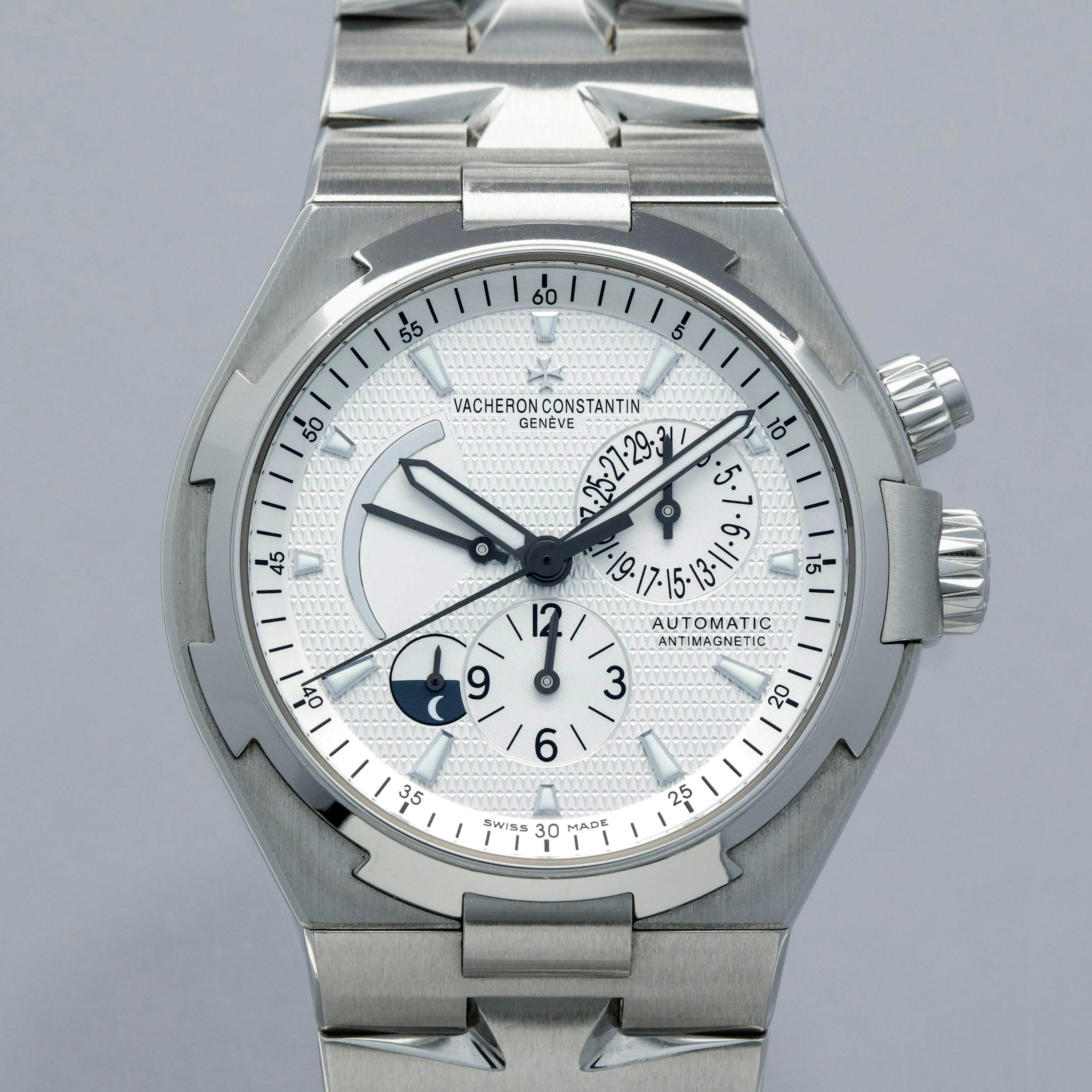 Thumbnail for Vacheron Constantin Overseas Dual Time 47450/B01A-9226 White Dial Stainless Steel