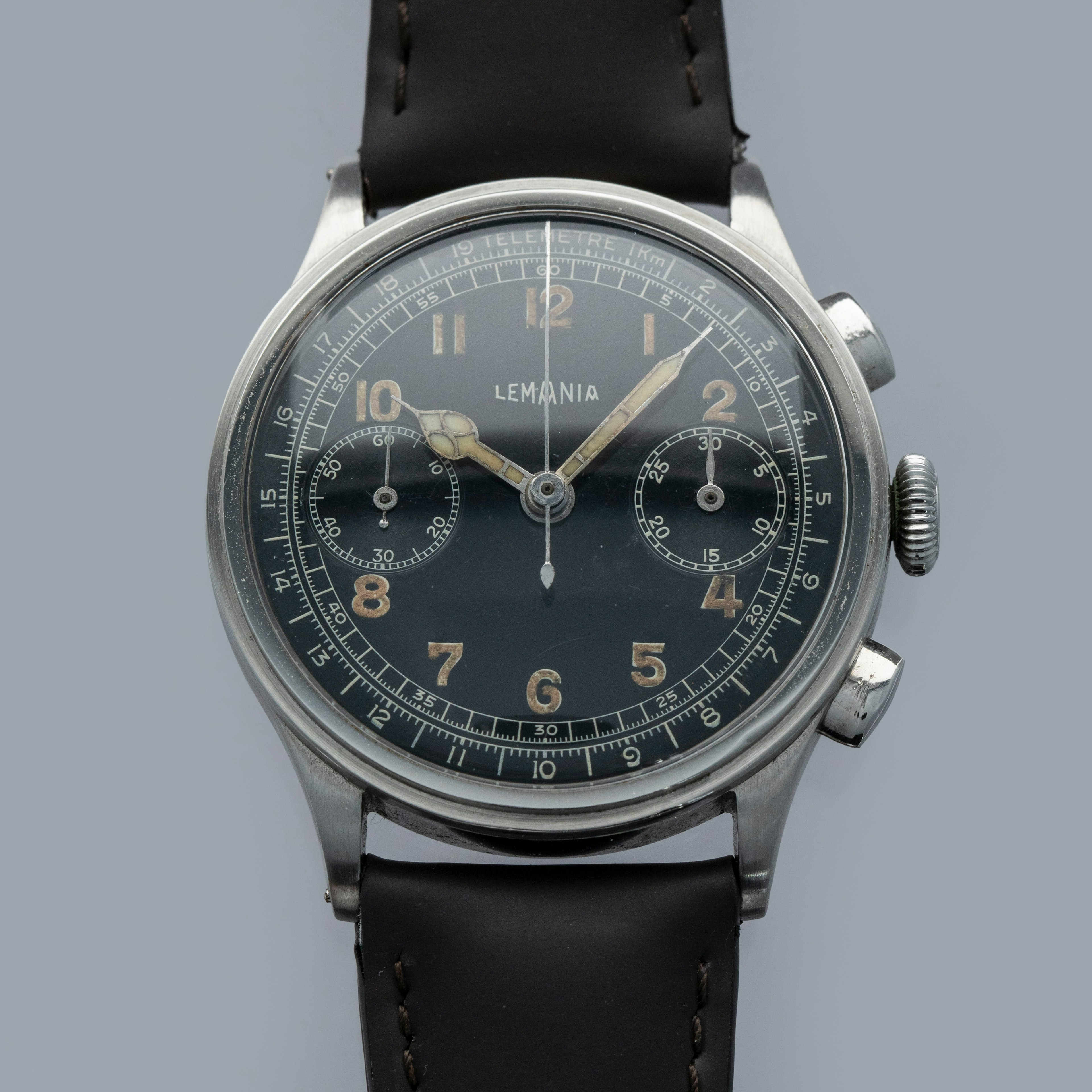 Thumbnail for Lemania 15TL Chronograph Black Dial
