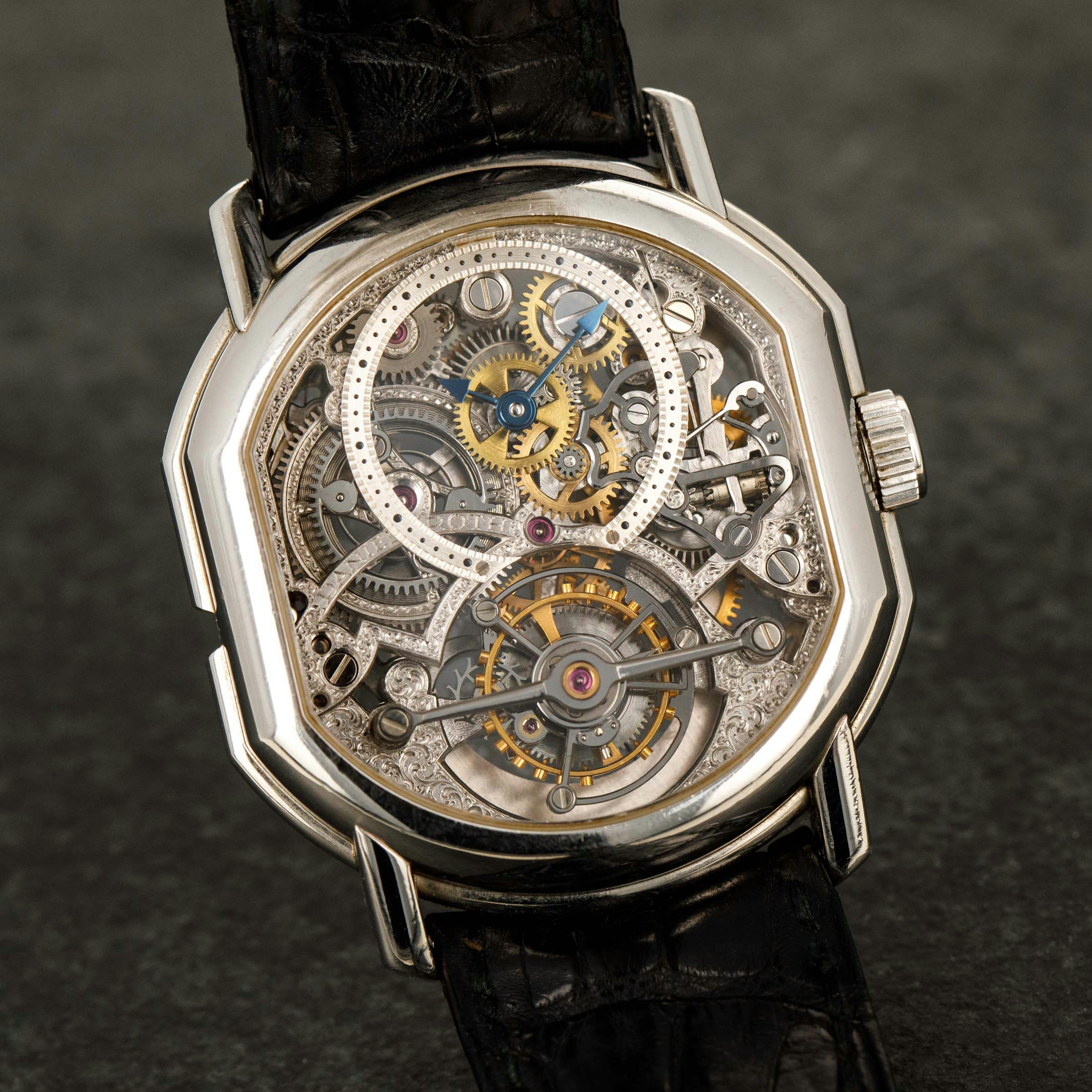 Thumbnail for Daniel Roth Tourbillon Skeleton Double Face Platinum with Certificate of Origin