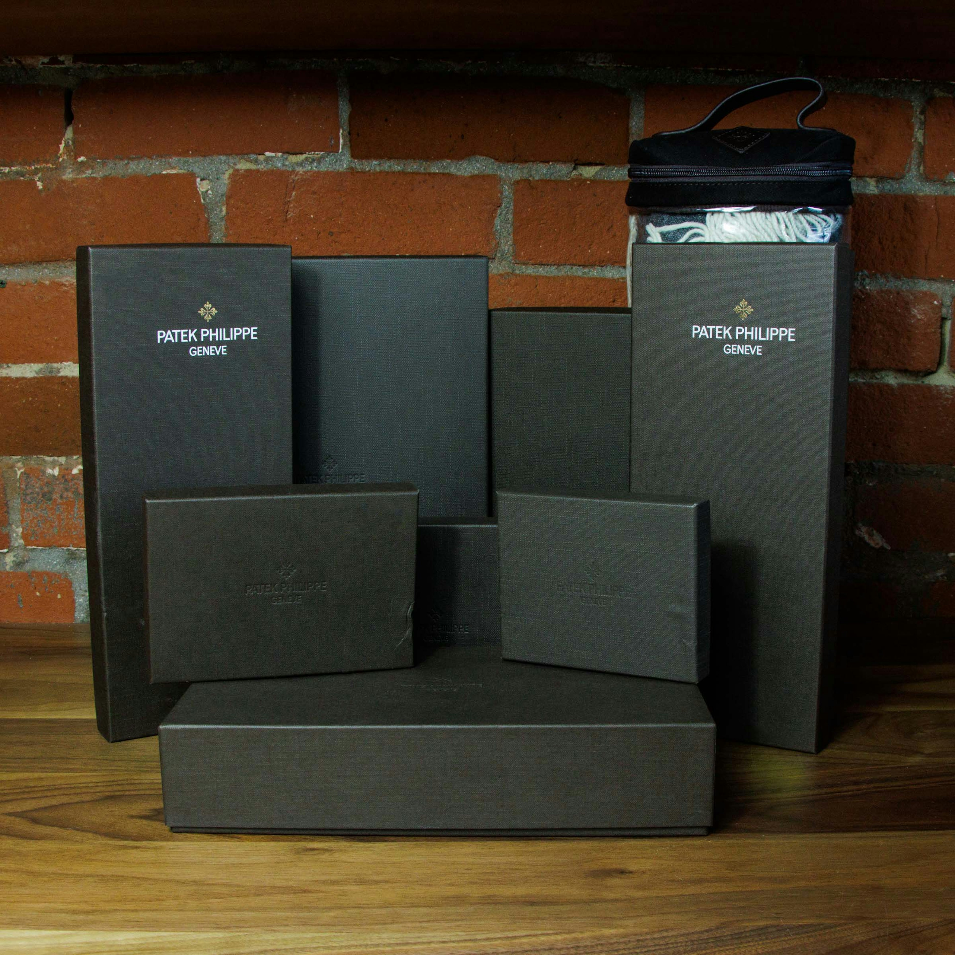 Thumbnail for Patek Philippe Fine Art Print of Aquanaut 5968A Leather Wallets and Notepad and Roll with Loupe and Cloth
