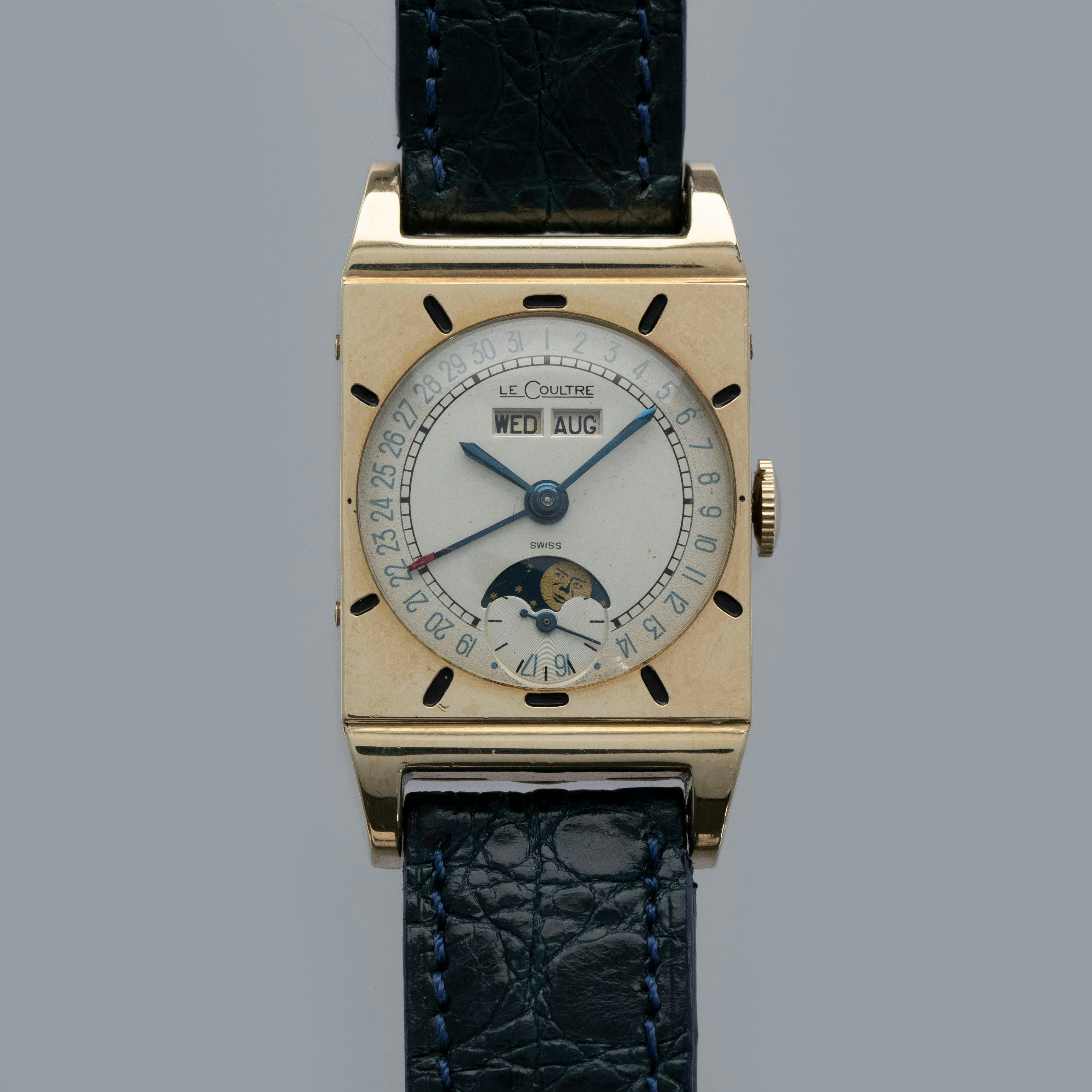 Thumbnail for LeCoultre Triple Calendar Moonphase 10K Gold Filled Box and Papers