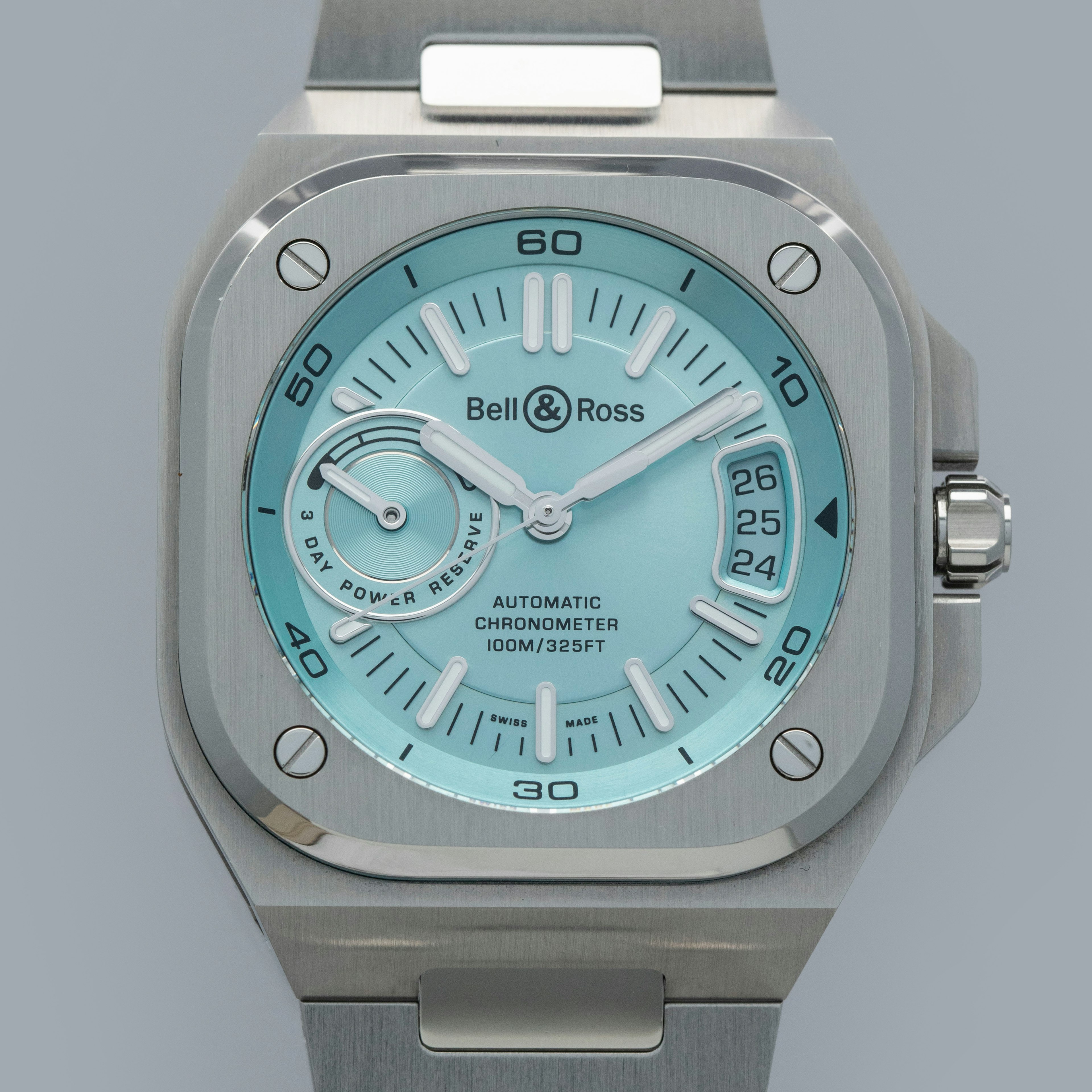 Thumbnail for Bell & Ross BR-X5 BRX5R-1B-ST/SST Ice Blue Dial