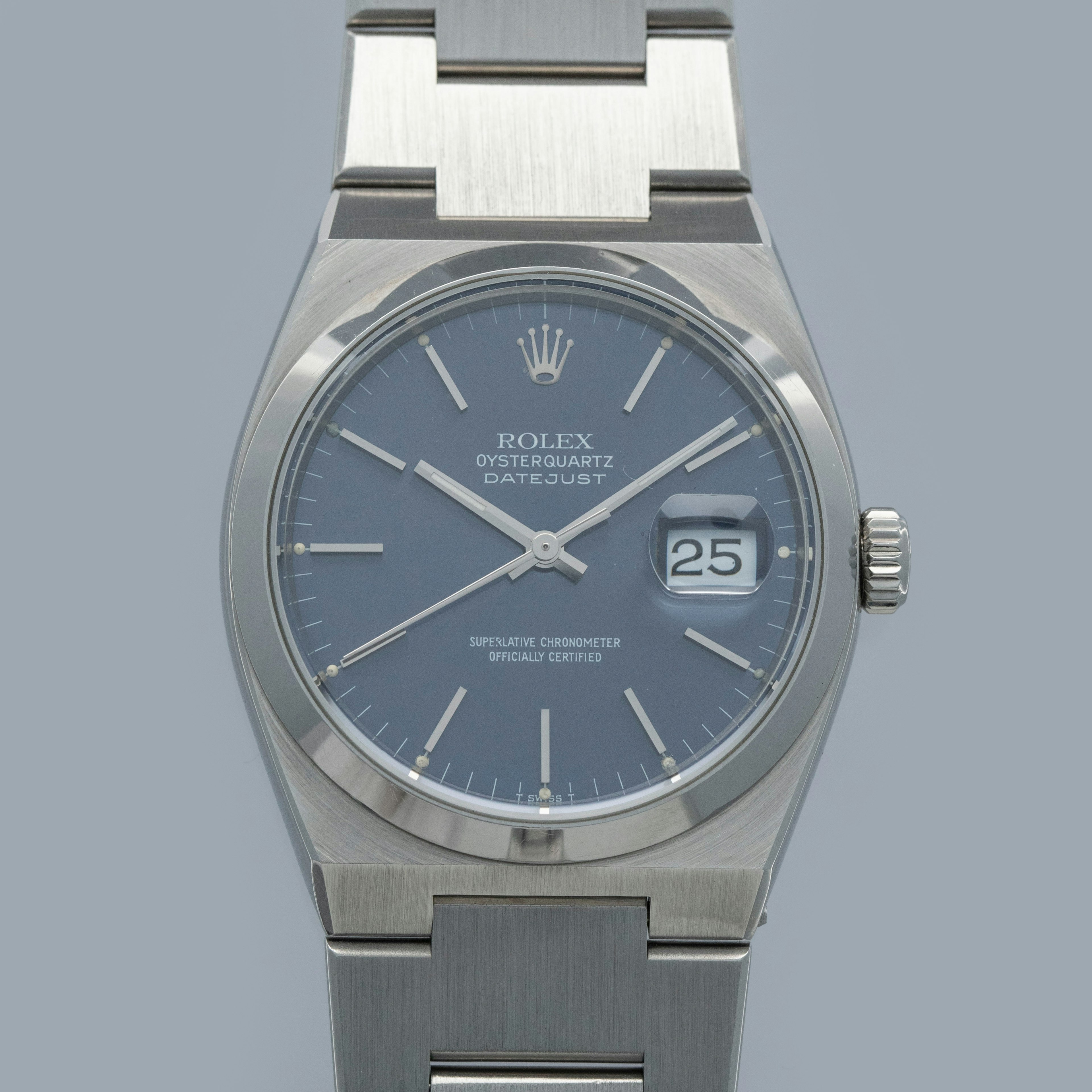 Thumbnail for ROLEX OYSTERQUARTZ 17000 BLUE DIAL STAINLESS STEEL BOX AND PAPERS
