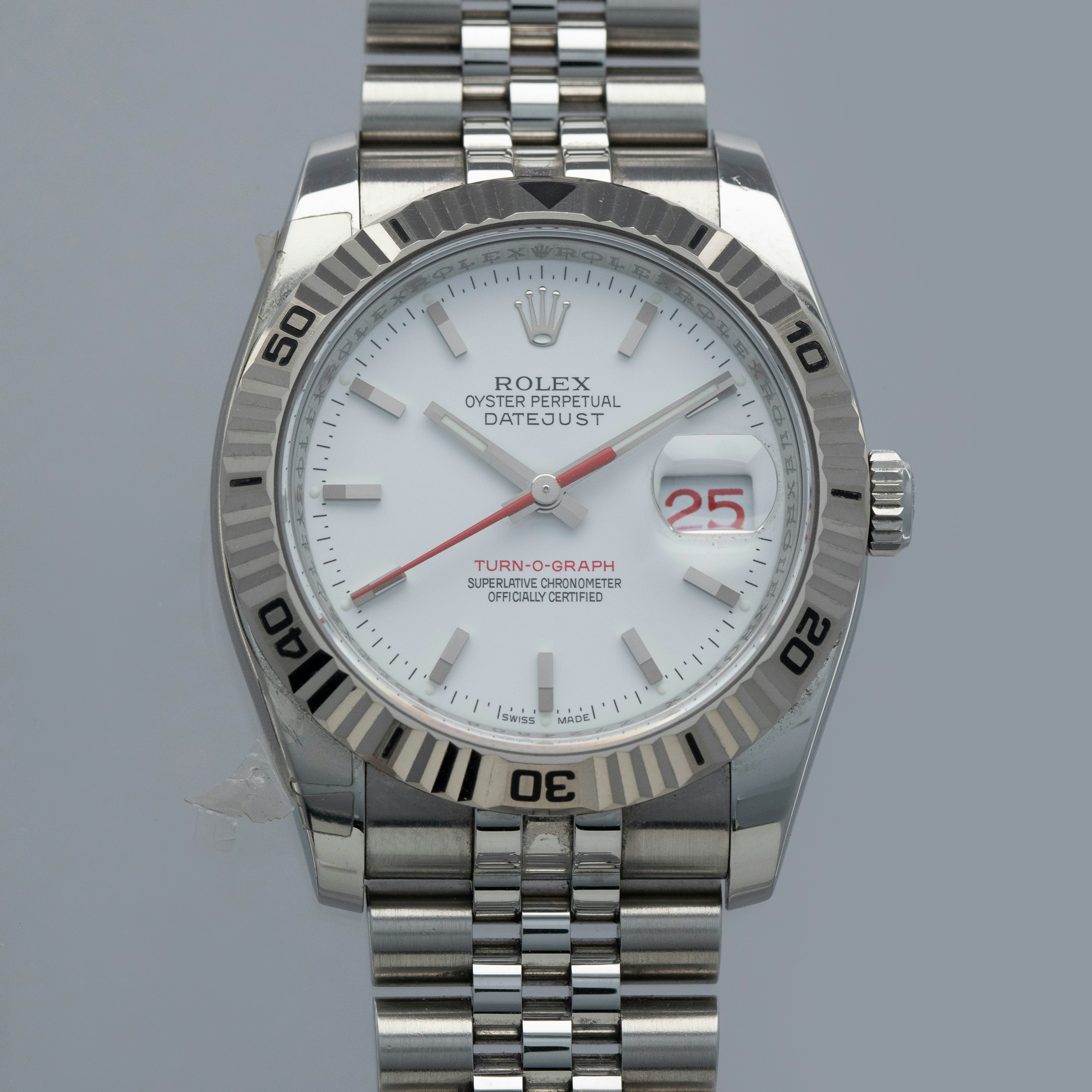 Thumbnail for Rolex Datejust Turn-O-Graph 16264 White Dial with Guarantee Card