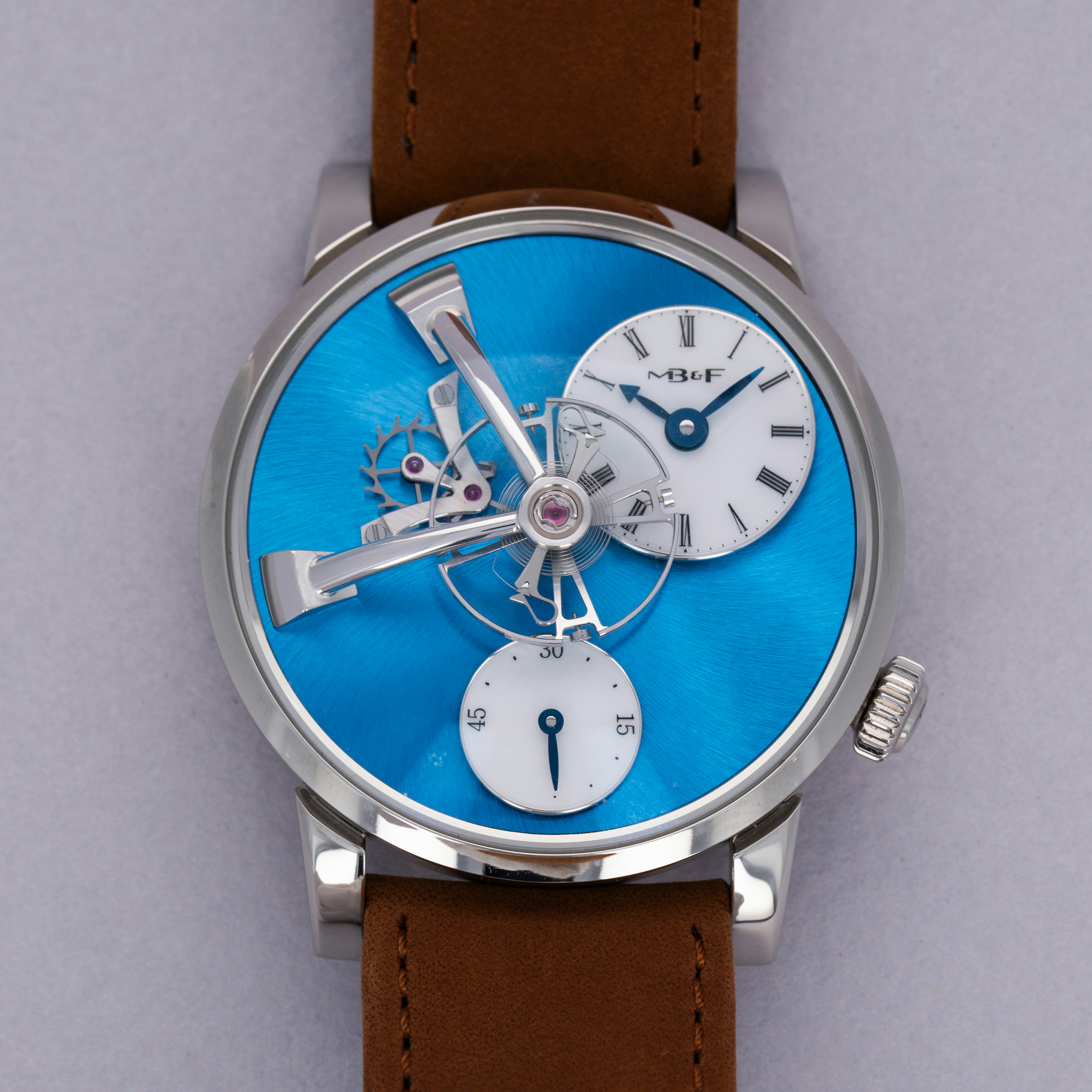 Thumbnail for MB&F LEGACY MACHINE LM101 51.S1L.W BLUE DIAL STAINLESS STEEL
