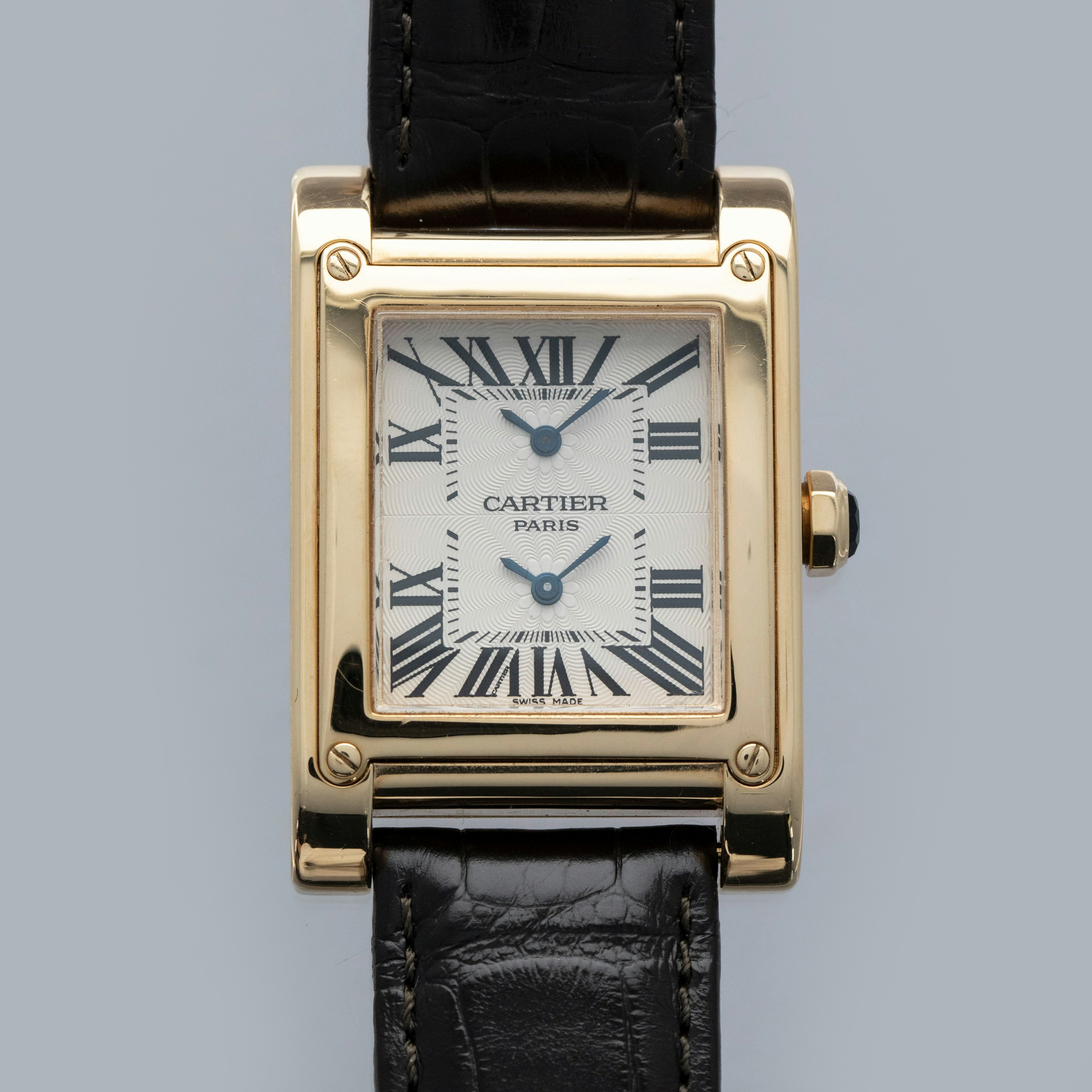 Thumbnail for CARTIER CPCP TANK A VIS DUAL TIME 2551 18k YG