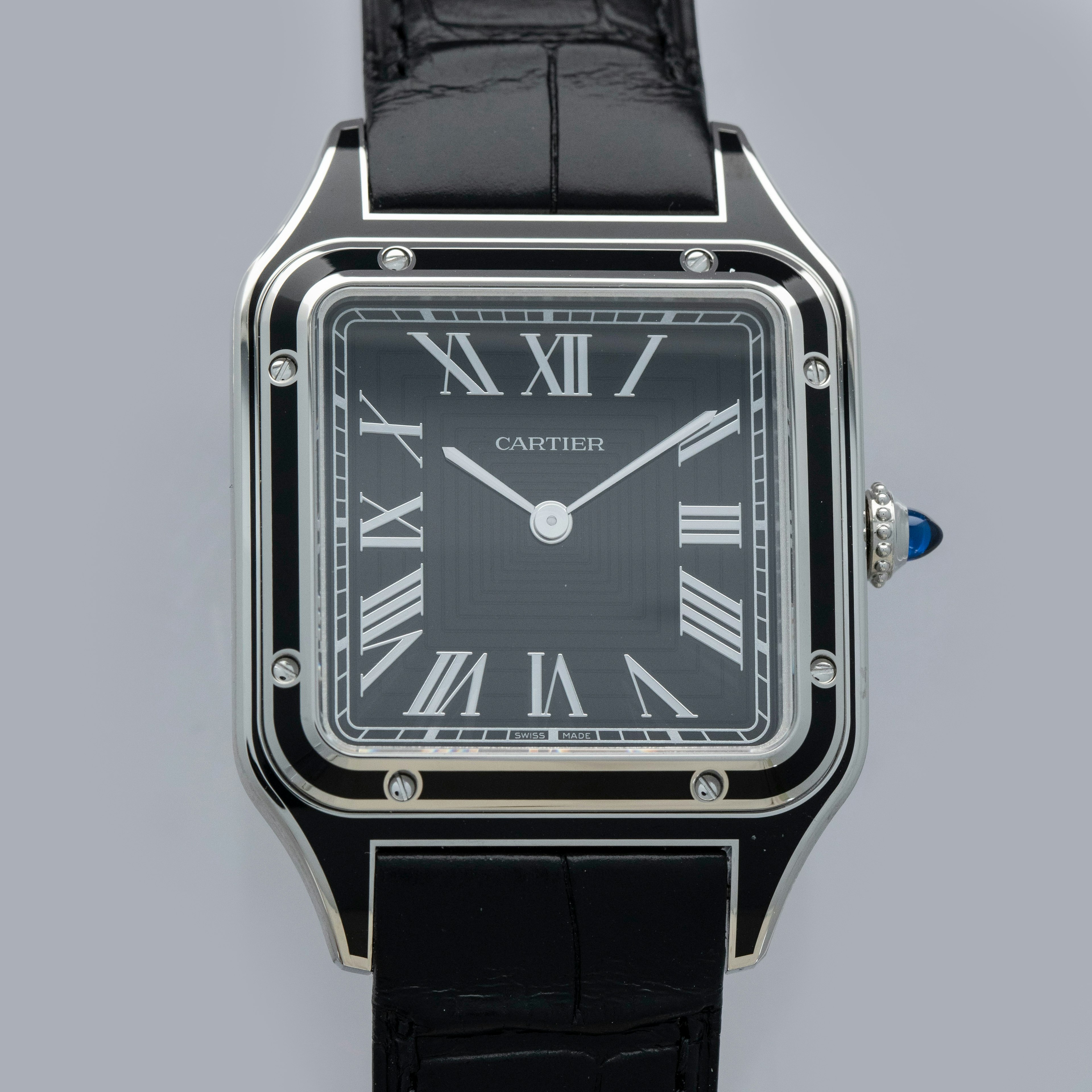 Thumbnail for CARTIER SANTOS DUMONT BLACK LACQUERED STEEL CASE WSSA0046
