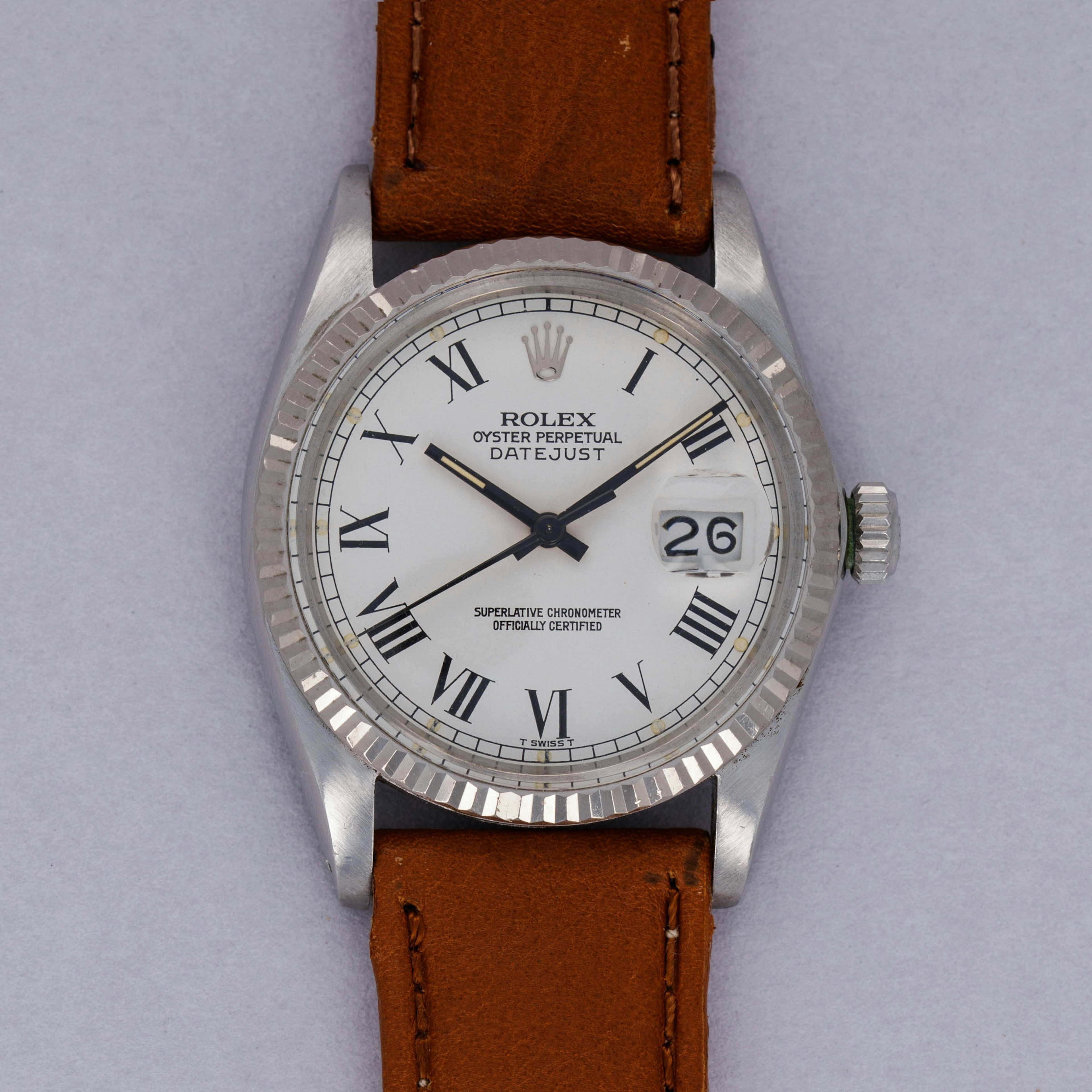 Thumbnail for Rolex Datejust 16014 White Buckley Dial 