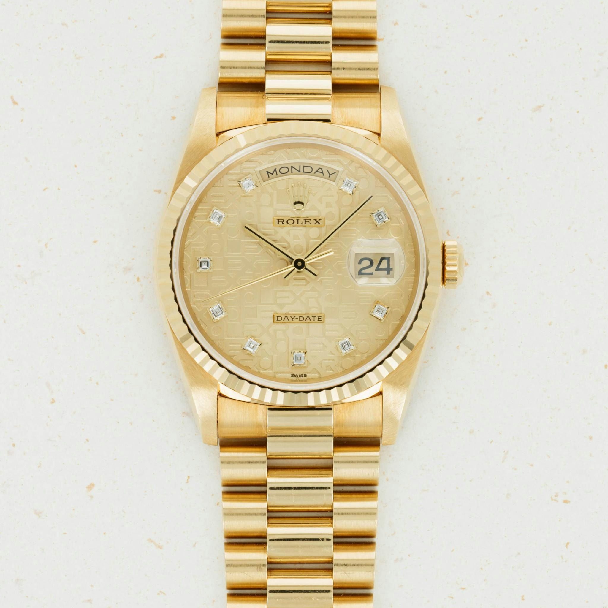 Thumbnail for Rolex Yellow Gold Day-Date Jubilee Diamond 18238