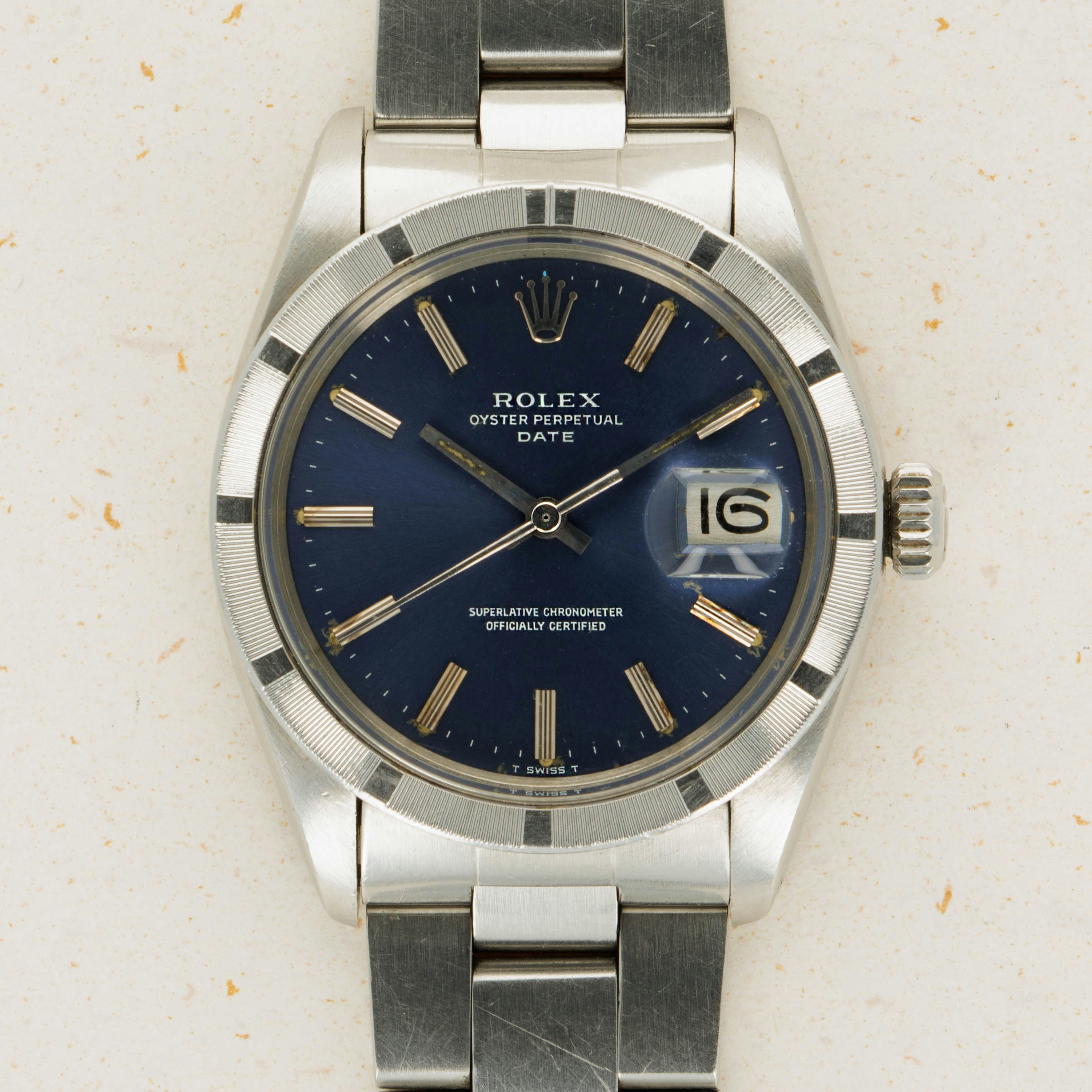 Oyster perpetual date discount blue