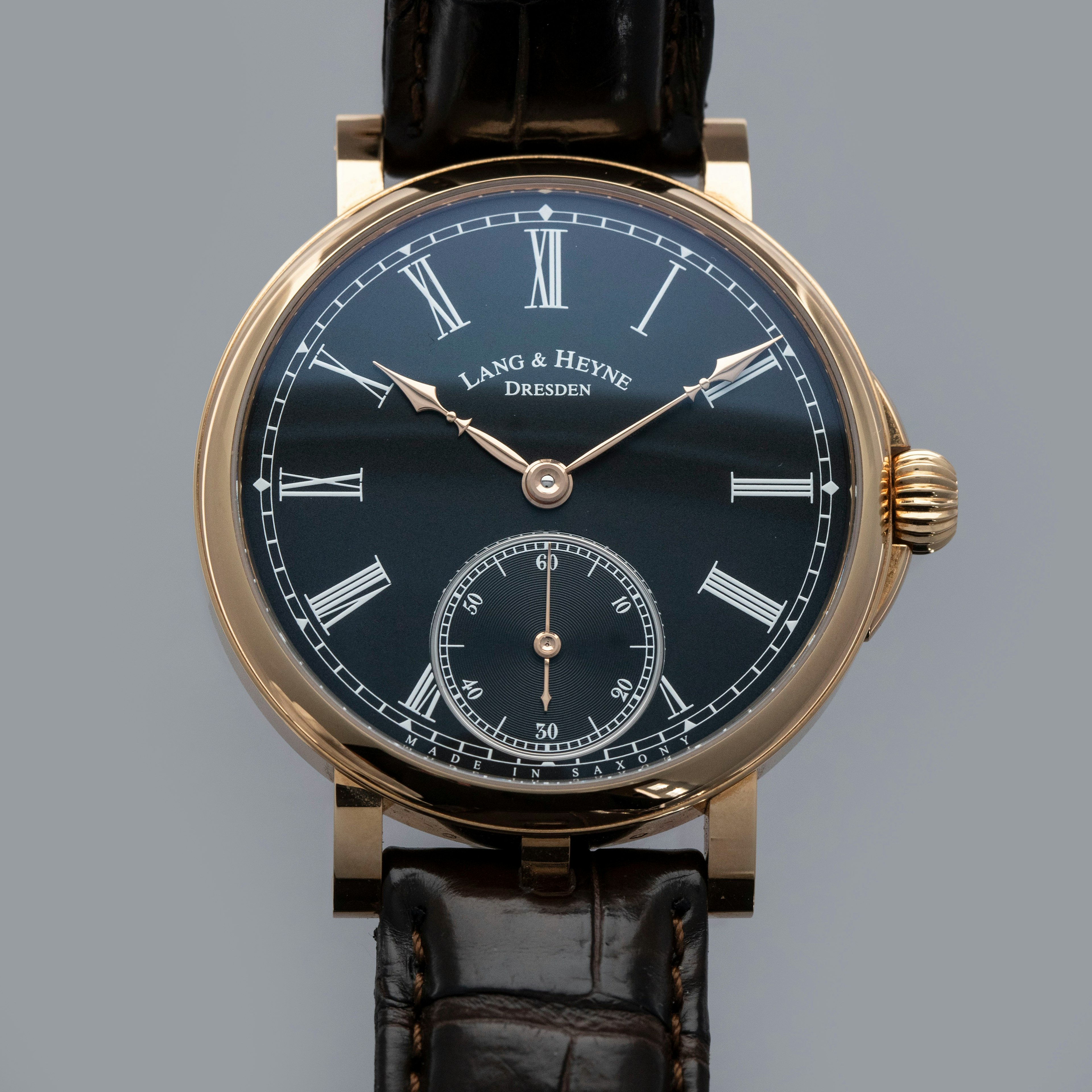 Thumbnail for Lang & Heyne Friedrich III 18K RG Black Dial