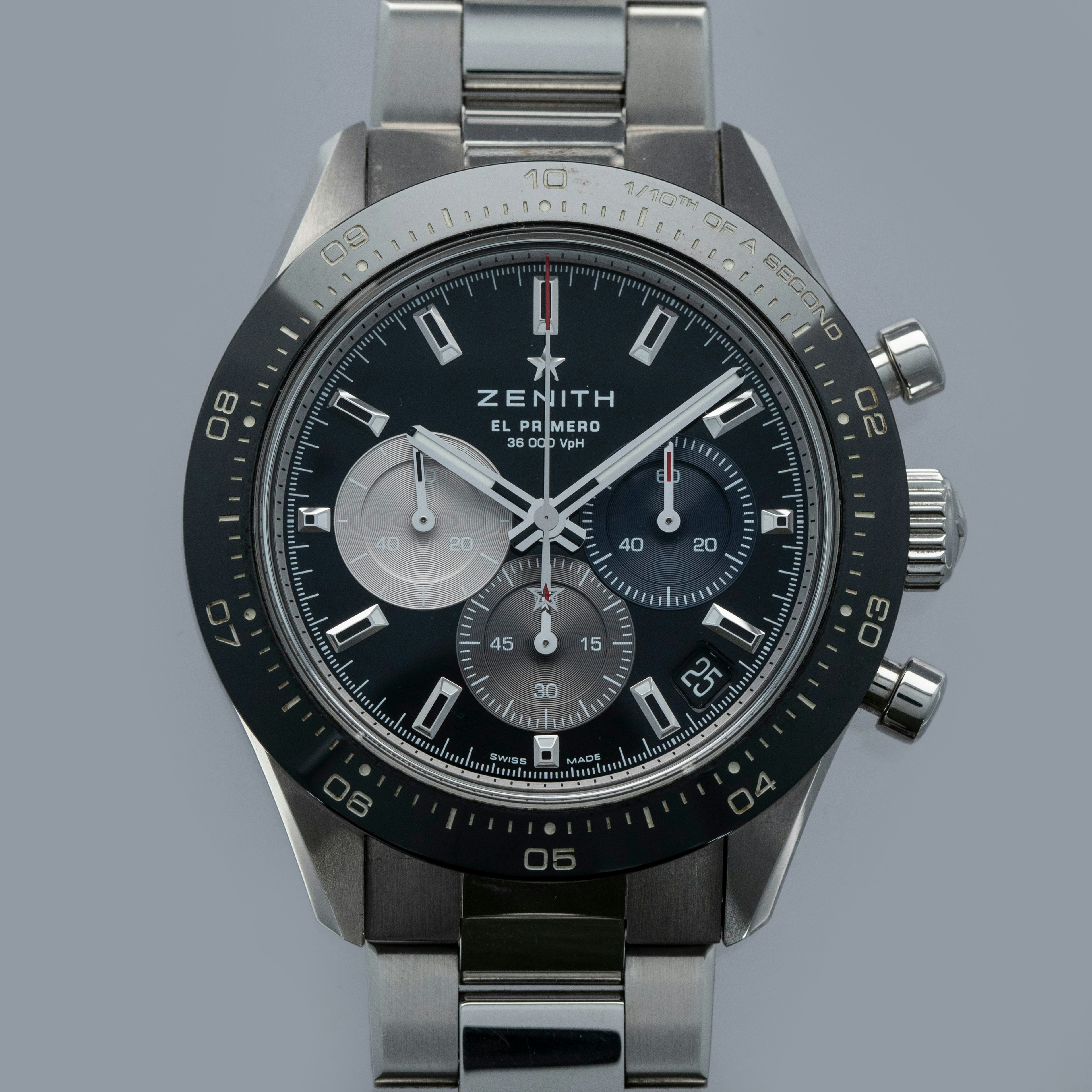 Thumbnail for ZENITH CHRONOMASTER SPORT EL PRIMERO 03.3100.3600/21.M3100 BLACK DIAL STAINLESS STEEL