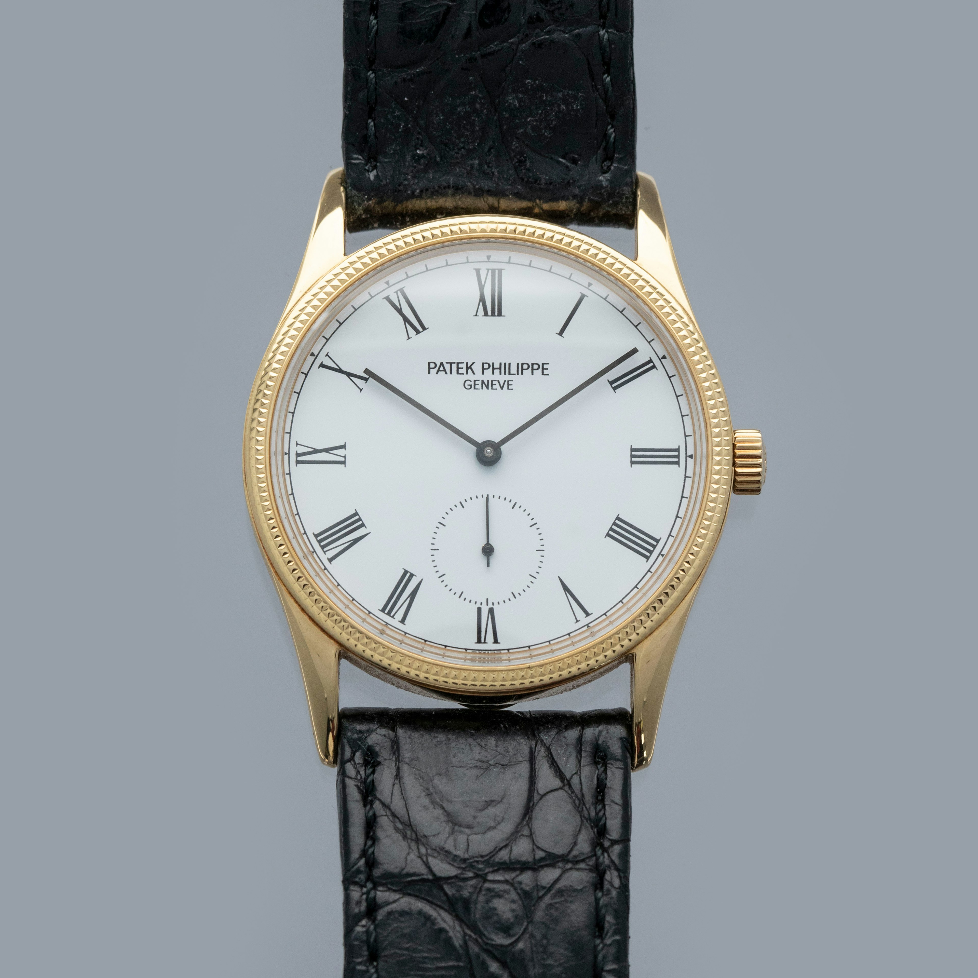 Thumbnail for PATEK PHILIPPE CALATRAVA 3796D ROMAN DIAL HOBNAIL BEZEL 18K YG