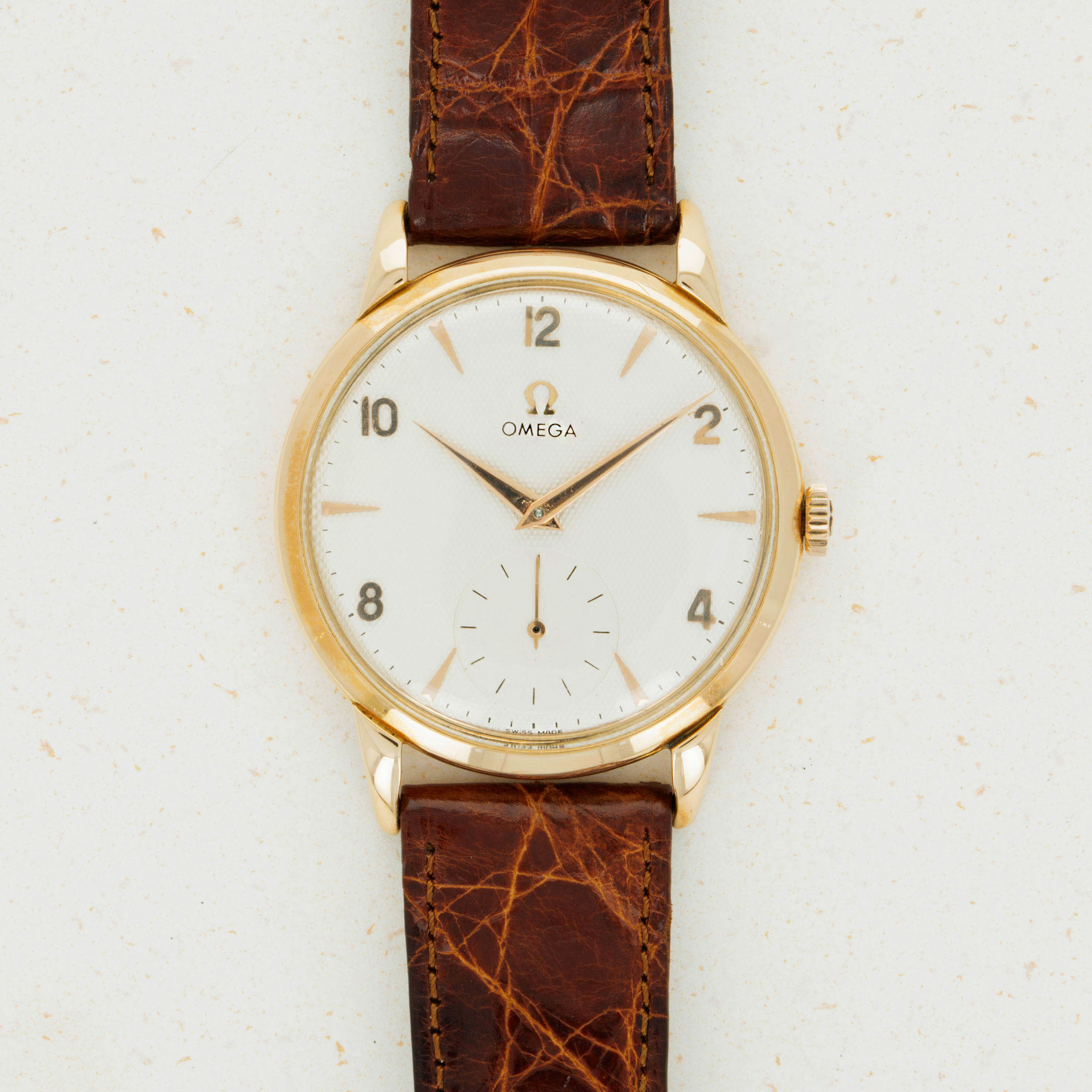 Thumbnail for Omega Tresor 2685 Rose Gold Honeycomb Dial