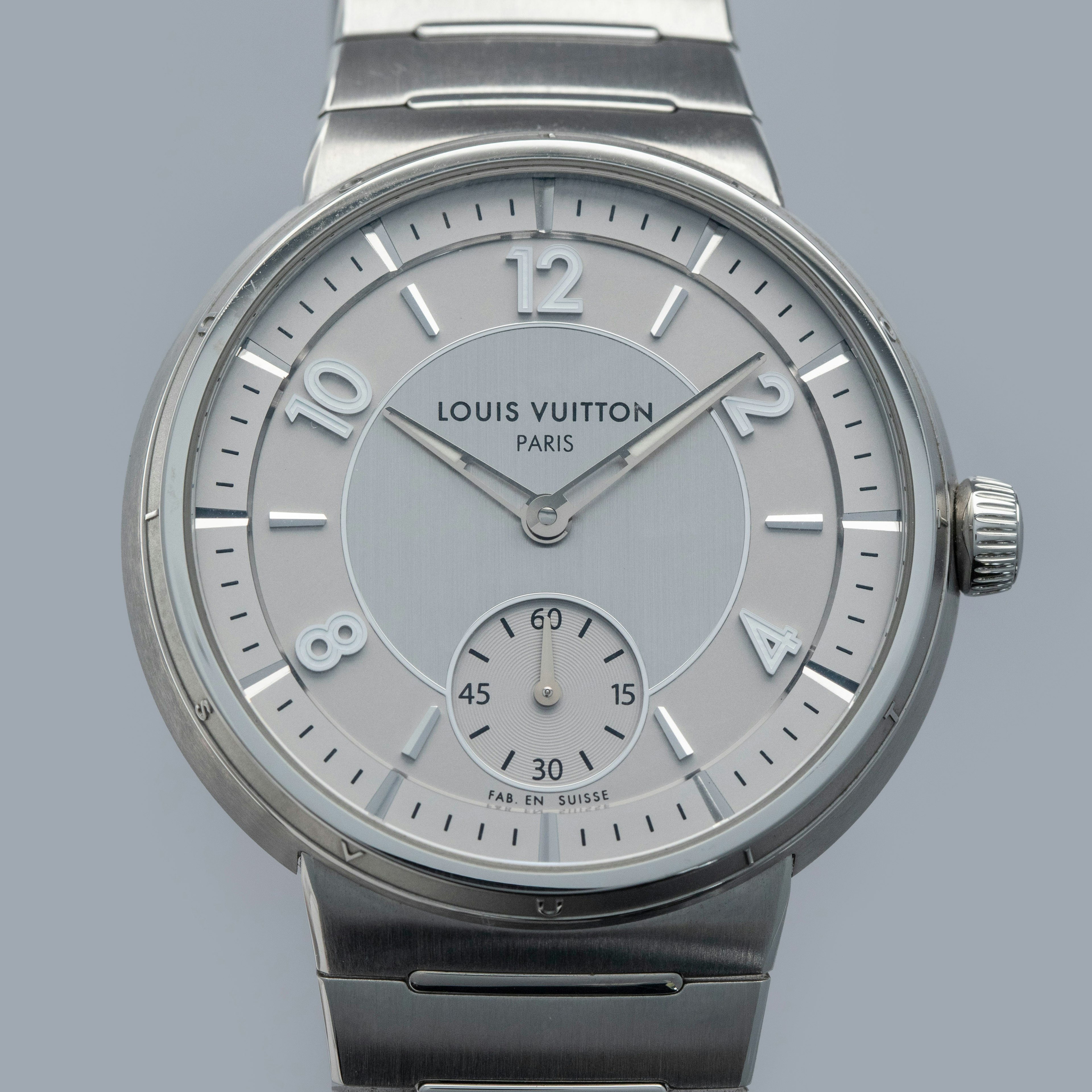 Thumbnail for Louis Vuitton Tambour W1ST10 Silver Dial Stainless Steel