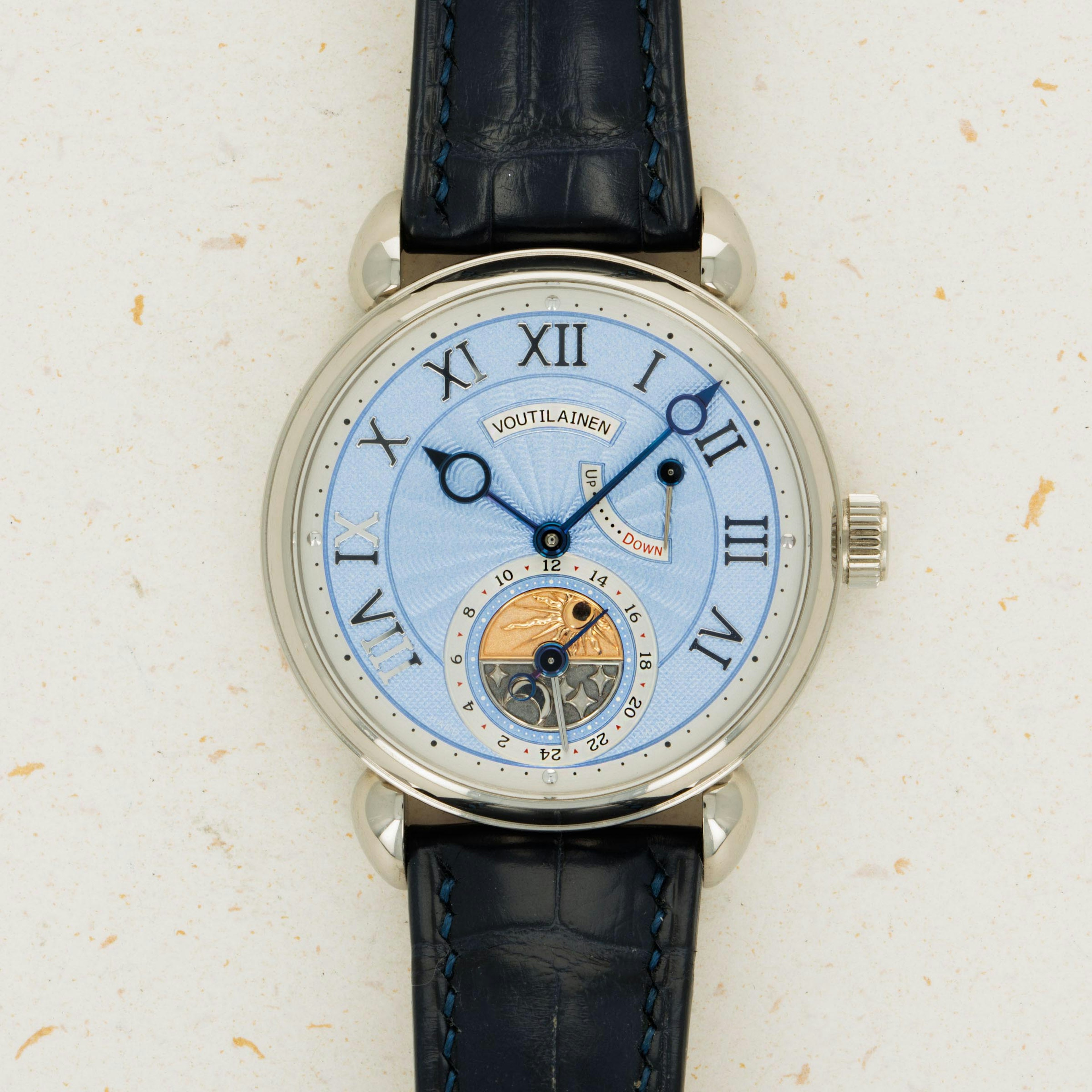 Kari Voutilainen GMT 216 GMR 18k WG Ice Blue Dial Auctions Loupe This