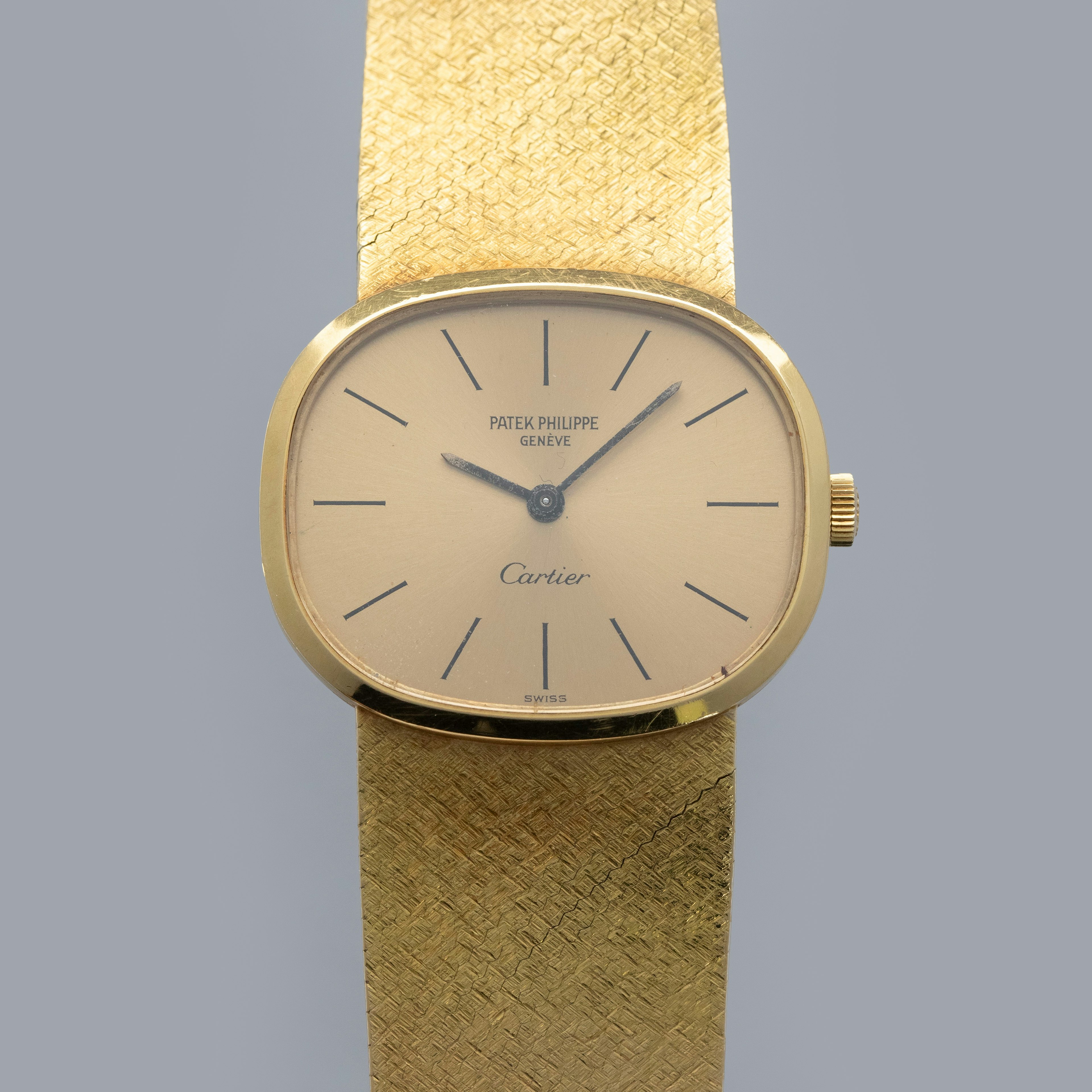 Thumbnail for Patek Philippe Golden Ellipse Integrated Bracelet 3545 18k YG Retailed by Cartier with Extract of the Archives