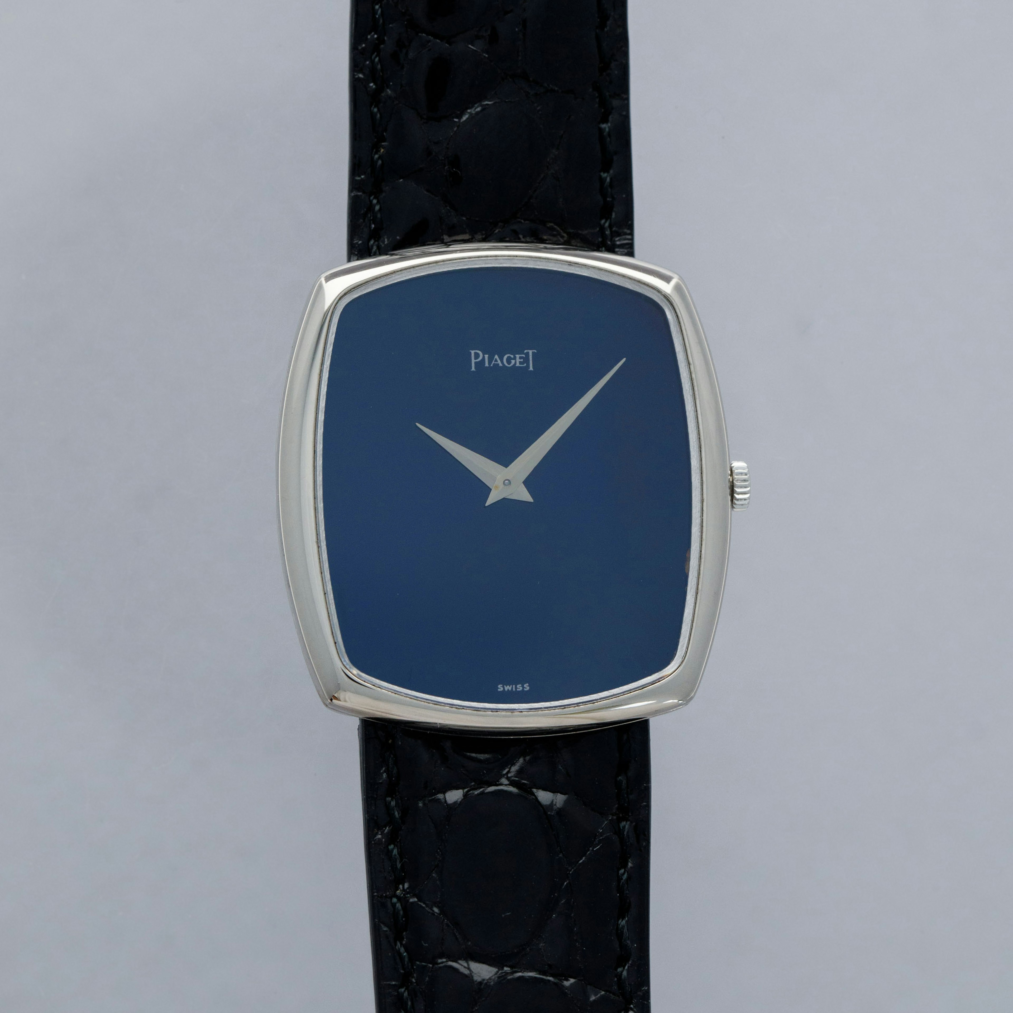 Thumbnail for Piaget Thin Manual Wind 9741 Soleil Blue Dial 18k WG