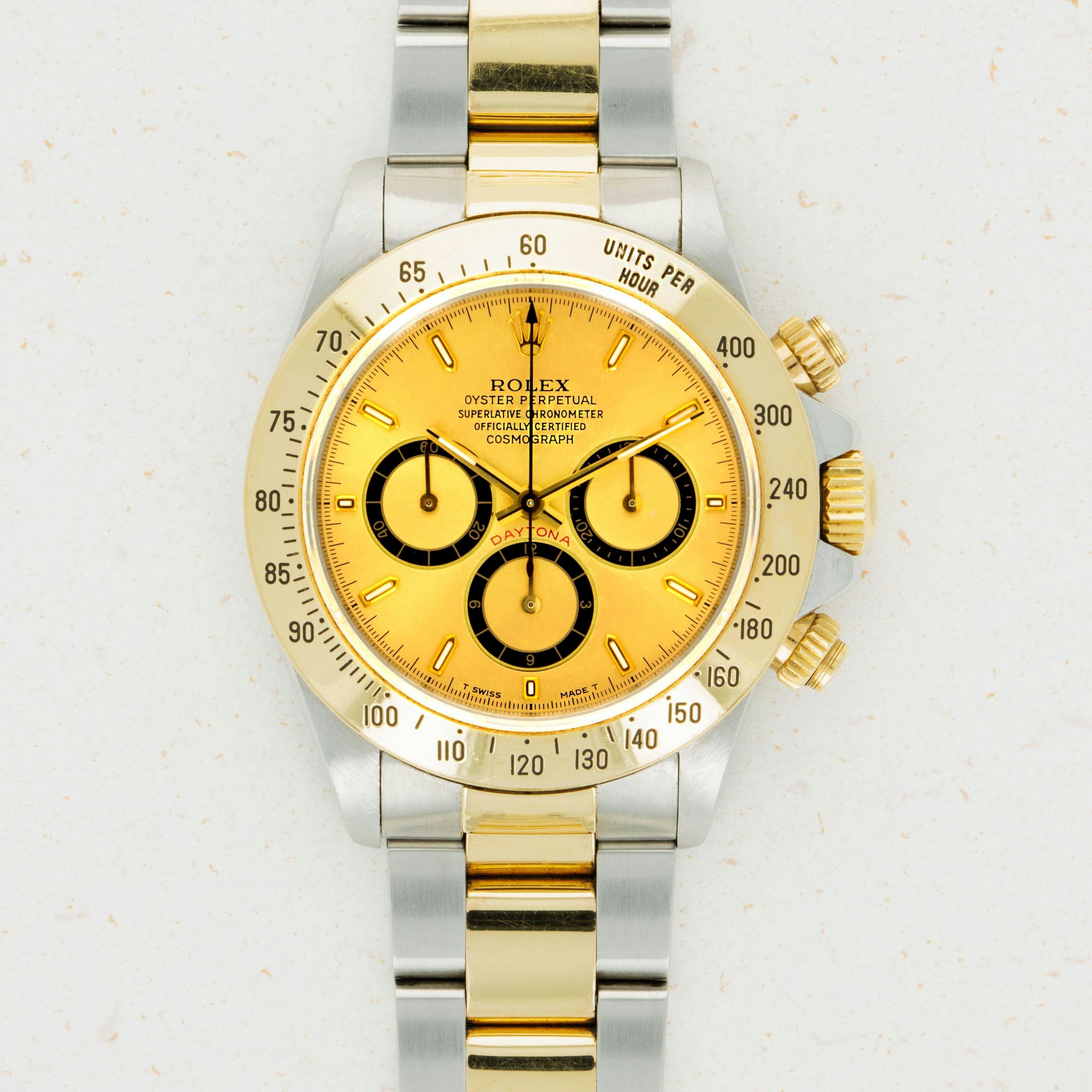 Thumbnail for Rolex Daytona 16523 Zenith Movement Two-Tone Champagne Dial